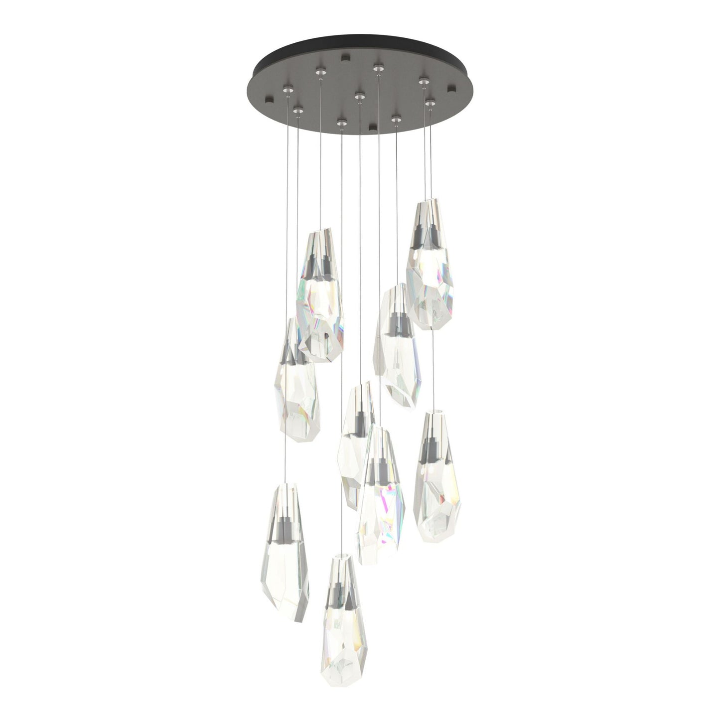Luma 9-Light Large Crystal Pendant 9-Light Crystal in Dark Smoke