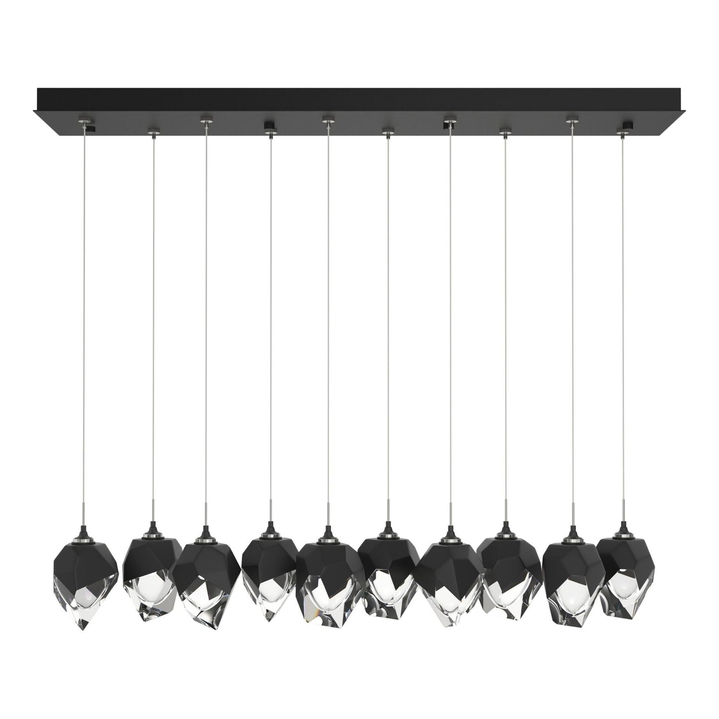 Chrysalis 10-Light Small Crystal Pendant 10-Light Black Crystal (BP) in Black