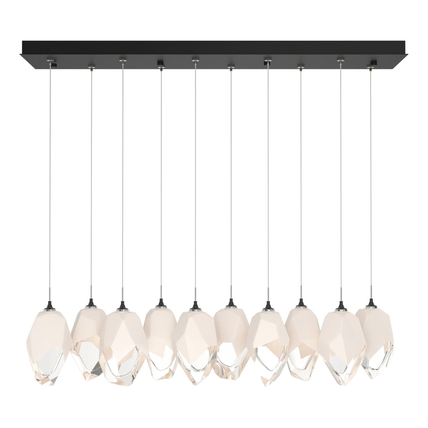 Chrysalis 10-Light Large Crystal Pendant 10-Light White Crystal (WP) in Black