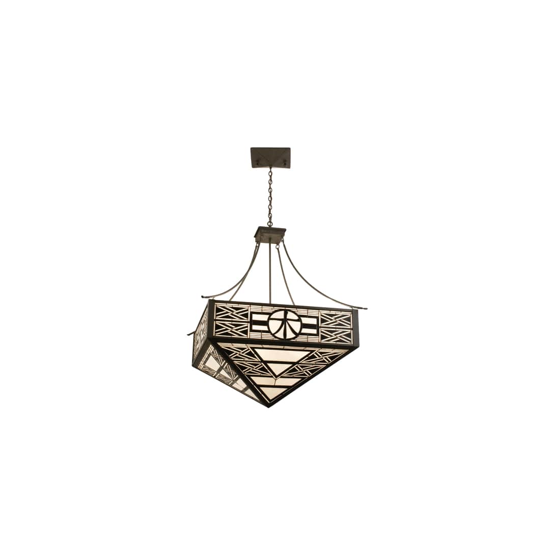 4 Light 41" Wide Pendant with Handmade Shade