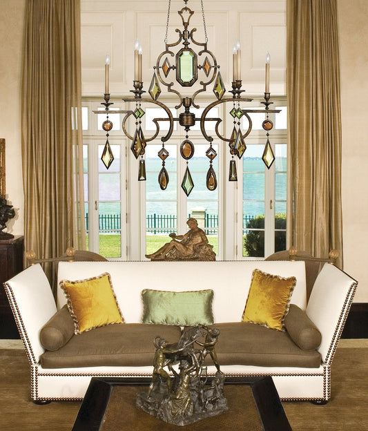 Fine Art Encased Gems 50" Oval Chandelier STK