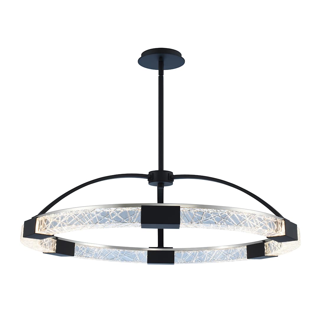 Athena 32" Wide LED Ring Chandelier with Firenze Crystal