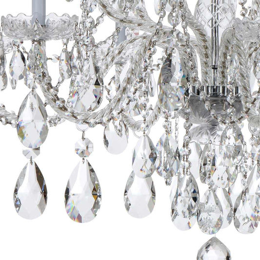 Traditional Crystal 12 Light 38" Wide Crystal Chandelier with Swarovski Spectra Crystal Accents