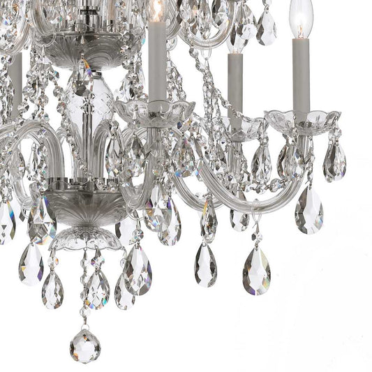Traditional Crystal 12 Light 26" Wide Crystal Chandelier with Swarovski Spectra Crystal Accents