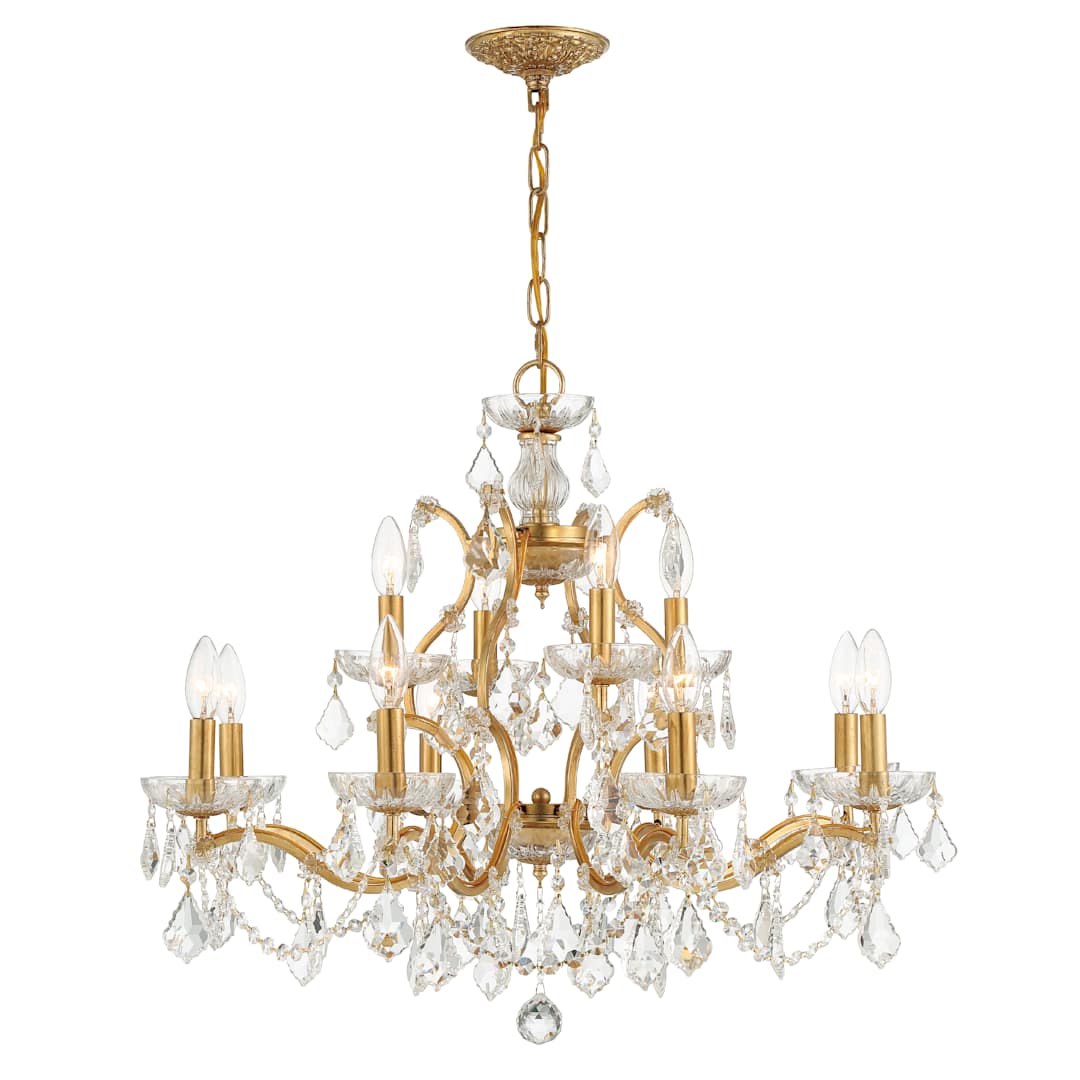 Filmore 29" Wide 12 Light Crystal Candle Style Chandelier