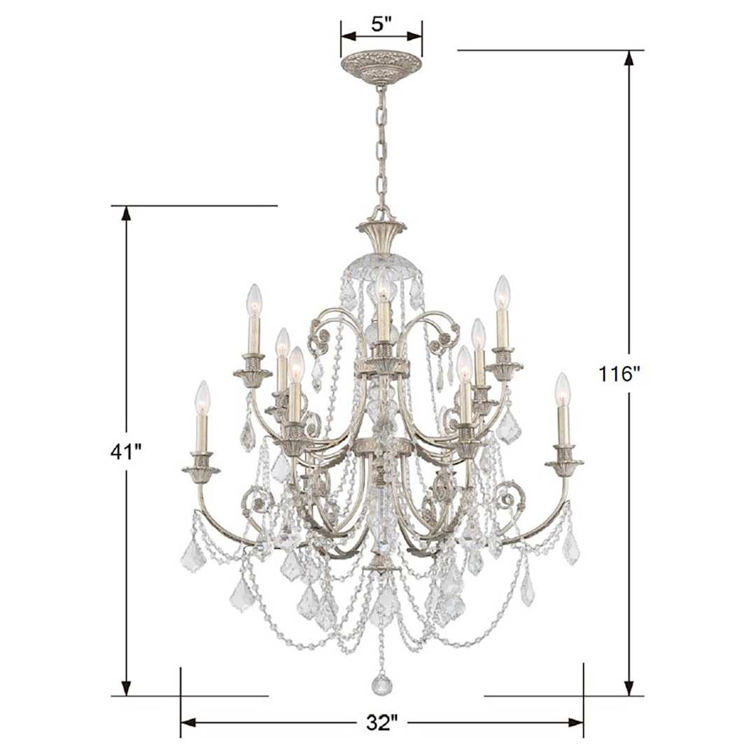 Regis 12 Light 32" Wide Crystal Chandelier with Swarovski Spectra Crystal Accents