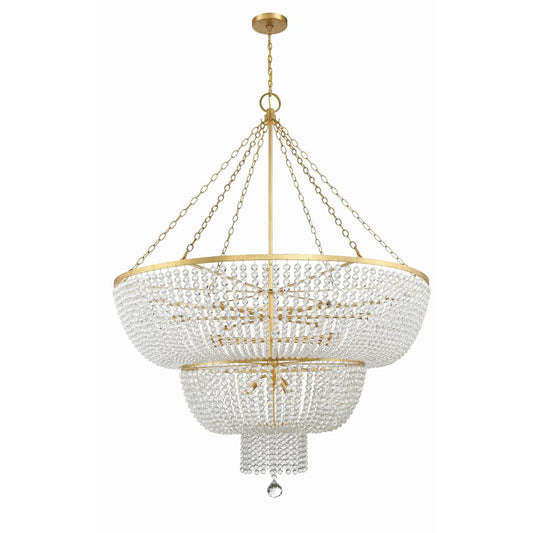 Rylee 15 Light 49" Wide Beaded Waterfall Chandelier
