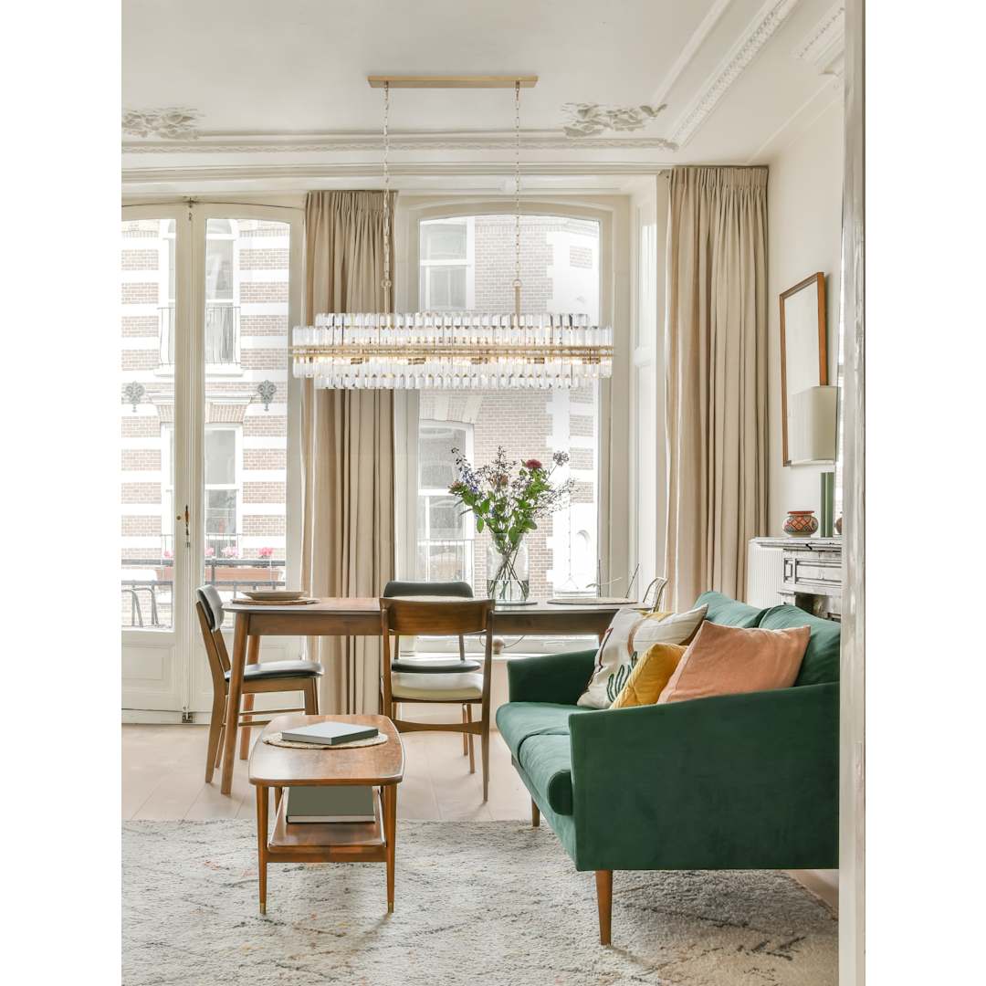Hayes 16 Light 50" Wide Crystal Linear Chandelier