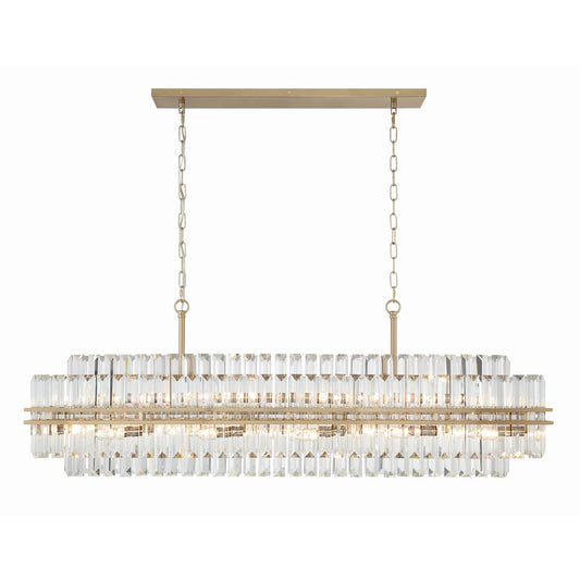 Hayes 16 Light 50" Wide Crystal Linear Chandelier