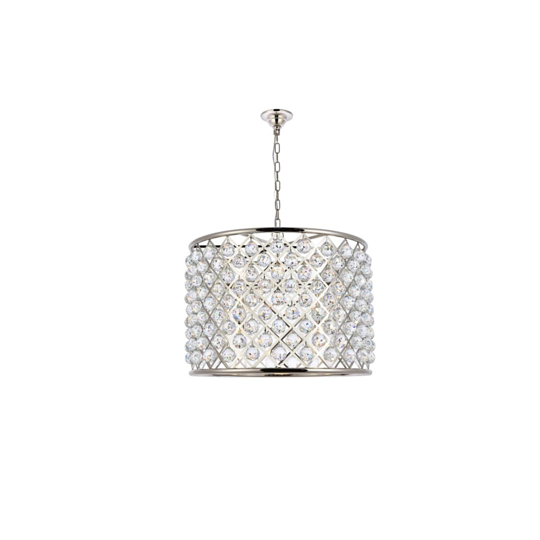 Madison 8 Light 28" Wide Crystal Drum Chandelier with Clear Royal Cut Crystals
