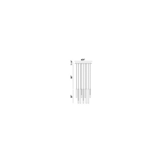 Santana 18 Light 24" Wide LED Suspension Chandelier