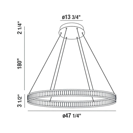 Forster 47" Wide LED Ring Chandelier