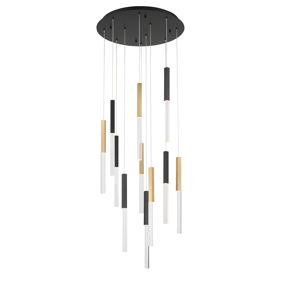 Benicio 22" Wide 3000K LED Crystal Multi-Pendant Light