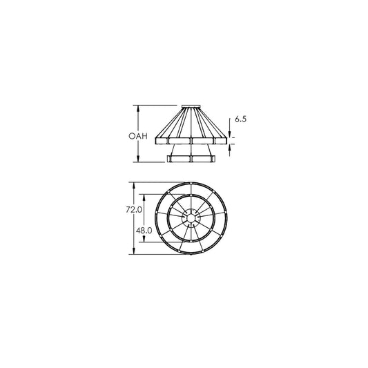 Parallel 72" Wide LED Ring Chandelier