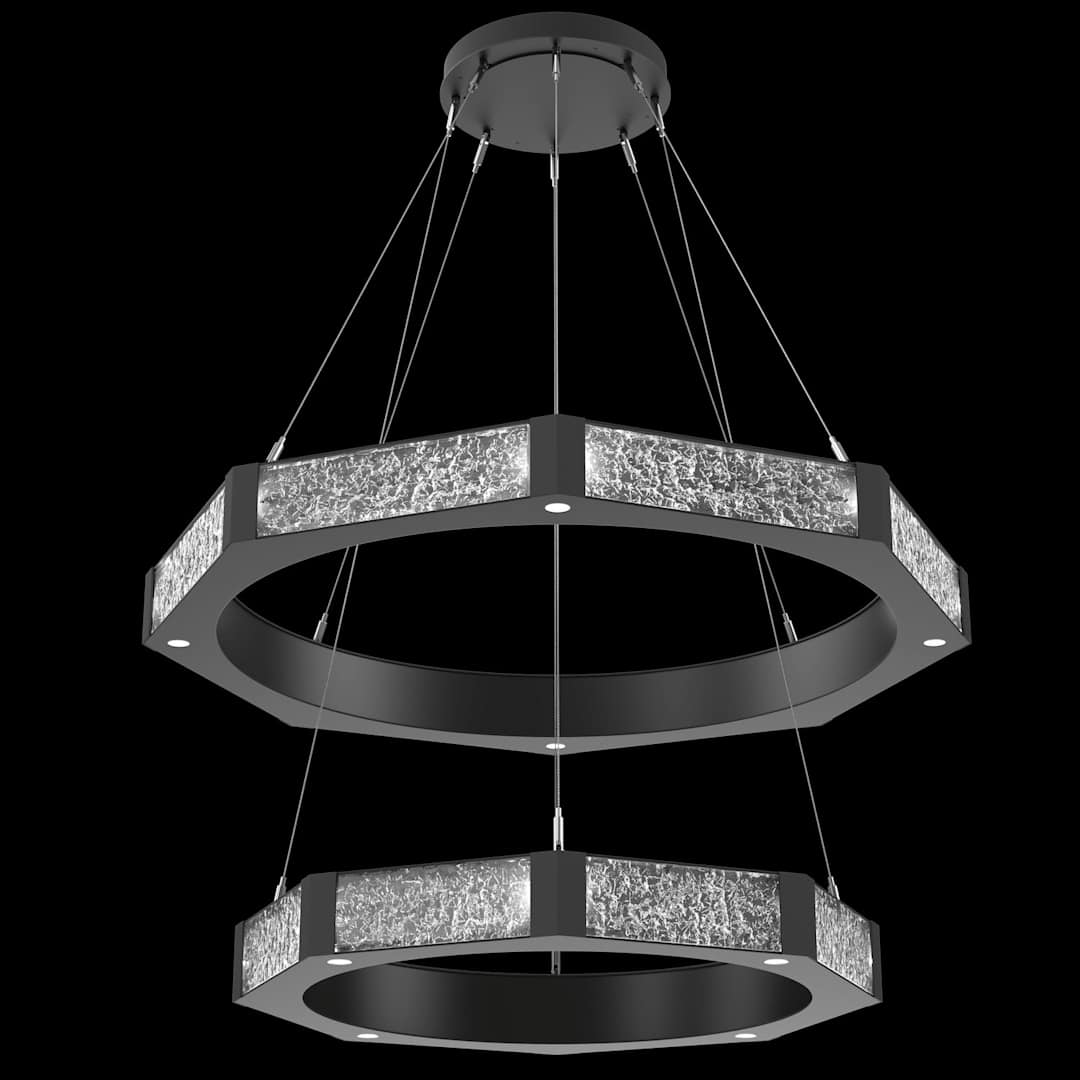 Glacier 40 Light 48" Wide LED Ring Chandelier