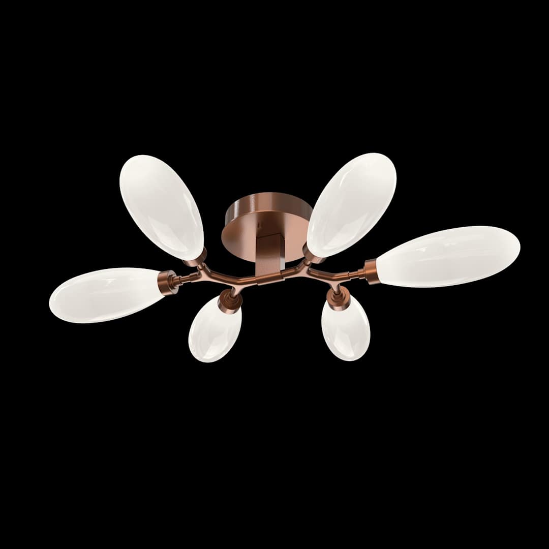 Fiori 6 Light 36" Wide LED Semi-Flush Ceiling Fixture - 3000K
