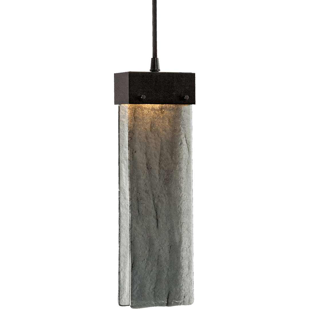Parallel 48" Wide Artisan Crafted LED Curved Linear Suspension with Hand Textured Glass