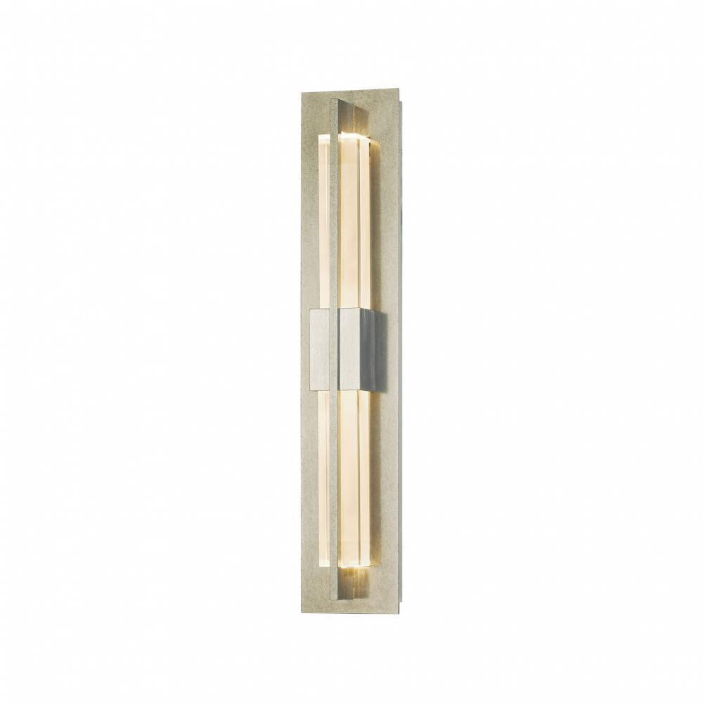 Double Axis Wall Sconce, 1-Light, LED, Sterling, Clear Glass, 23.5"H, OPEN BOX (206440-LED-85-ZM0331)
