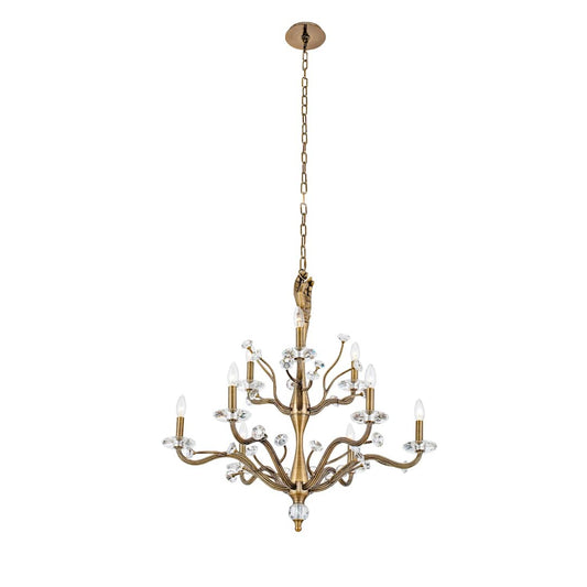 Venus 9 Light 32" Wide Crystal Candle Style Chandelier