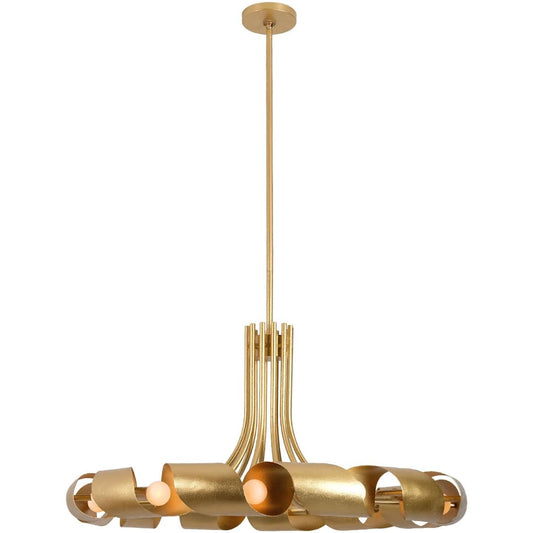 Ribbon 12 Light 36" Wide Abstract Ring Chandelier