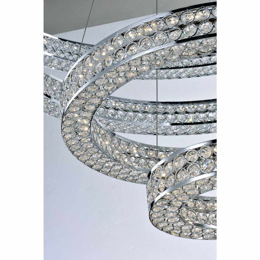 Eternity 60" Adjustable Ring LED Crystal Pendant