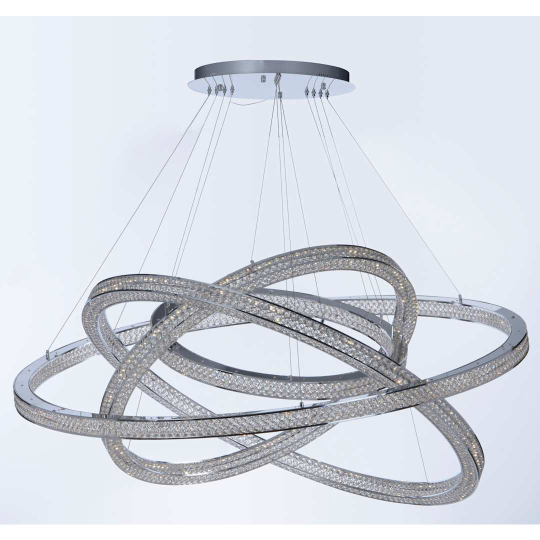 Eternity 60" Adjustable Ring LED Crystal Pendant