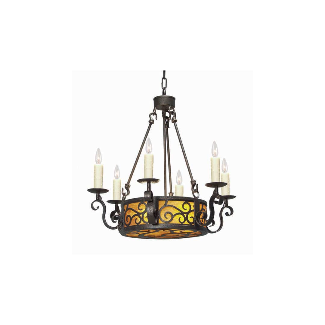 Delano 6 Light 24" Wide Taper Candle Style Chandelier