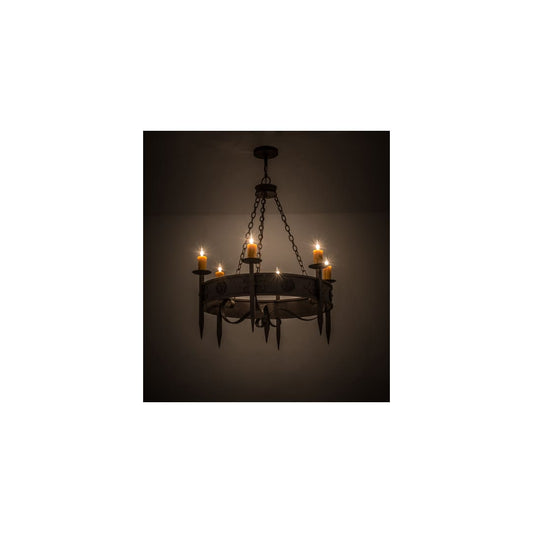 Calandra 6 Light 36" Wide Taper Candle Style Chandelier