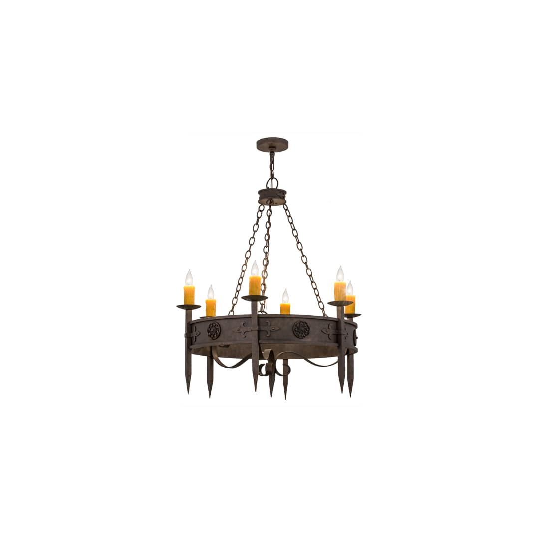 Calandra 6 Light 36" Wide Taper Candle Style Chandelier