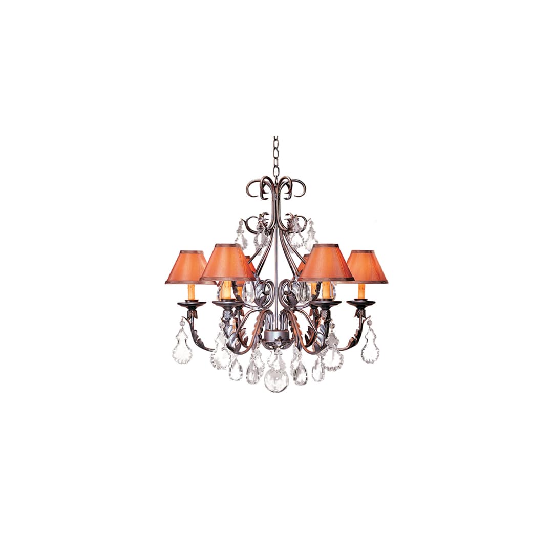 French Elegance 6 Light 28" Wide Crystal Chandelier