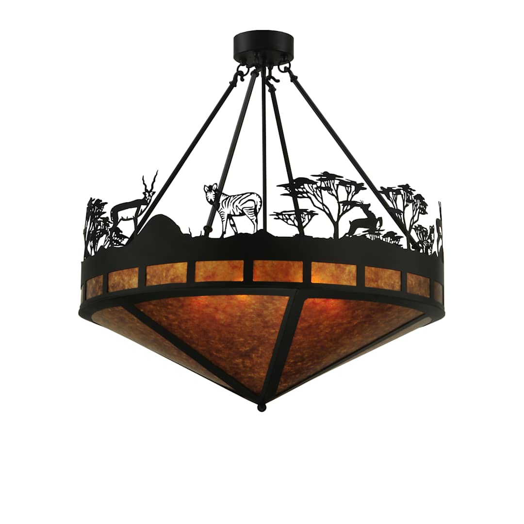 29" W Serengeti Semi-Flushmount Ceiling Fixture