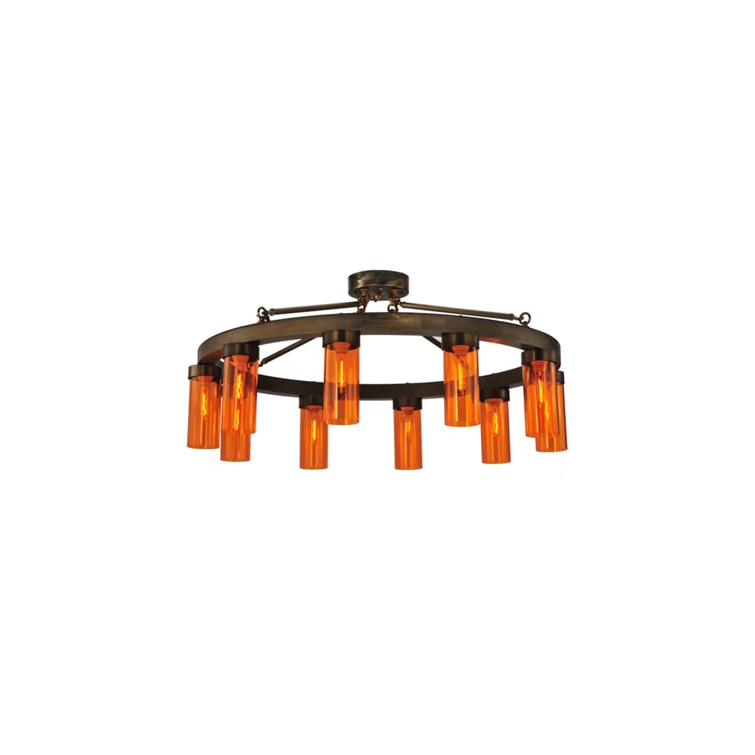 Clark 10 Light 48" Wide Semi-Flush Ceiling Fixture