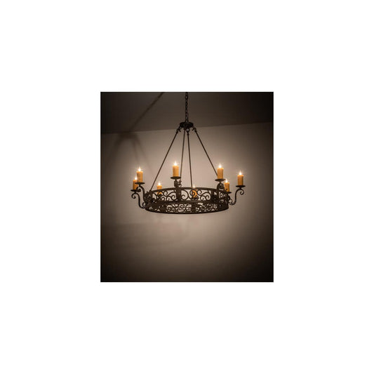 Delano 8 Light 42" Wide Taper Candle Style Chandelier - Custom Finish