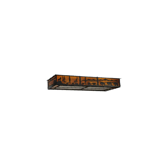 Wildlife at Dusk 12 Light 81" Wide Flush Mount Ceiling Fixture