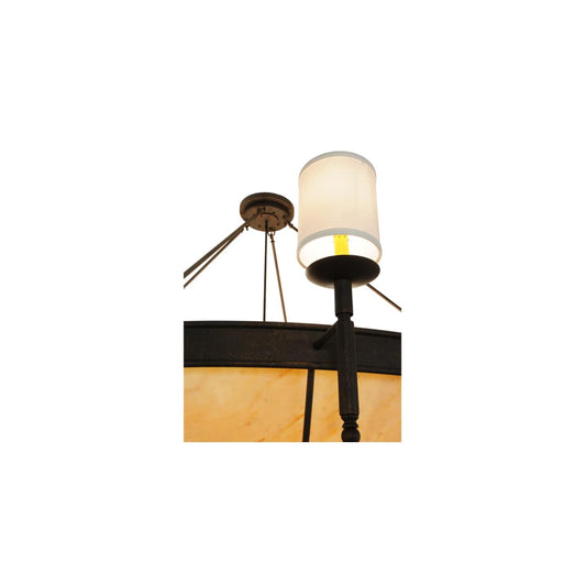 Alysia 8 Light 85" Wide Semi-Flush Bowl Ceiling Fixture