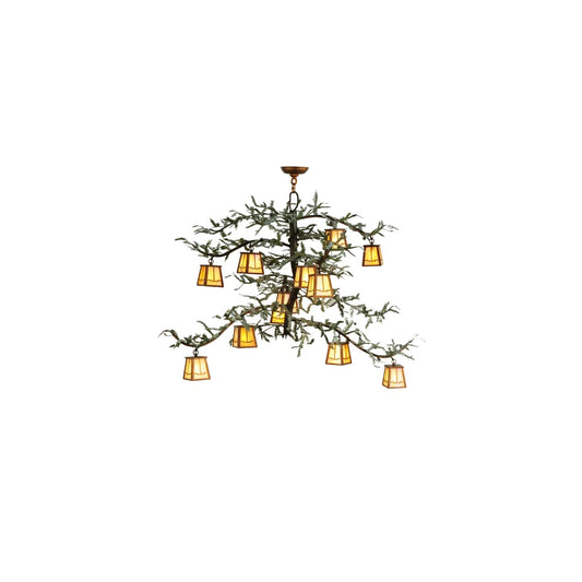 Pine Branch Valley View 12 Light 52" Wide Chandelier