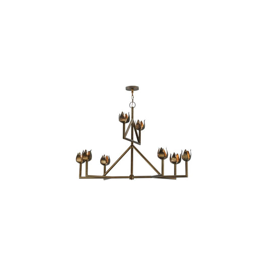 Long Tulip 8 Light 25" Wide Chandelier