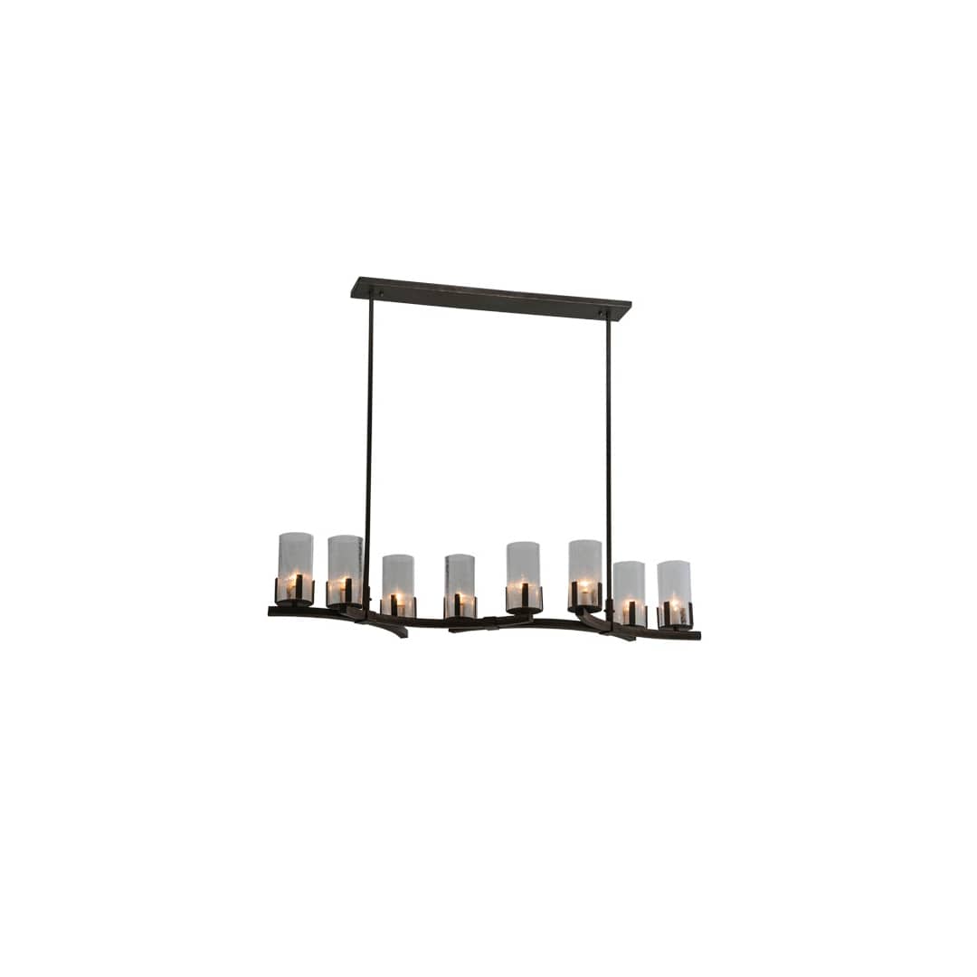Long Cero 8 Light 16" Wide Linear Chandelier
