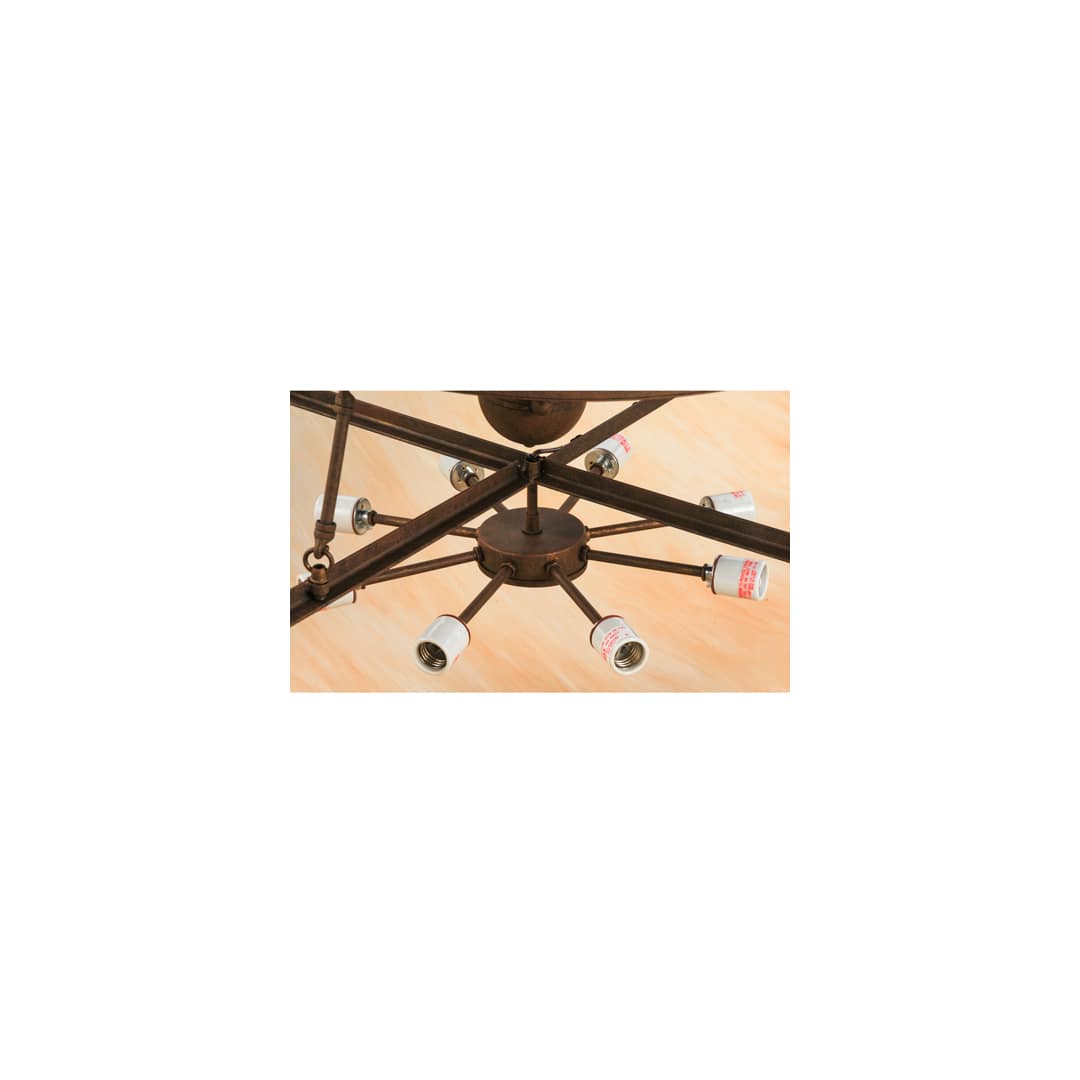 Artesia 8 Light 48" Wide Semi-Flush Bowl Ceiling Fixture - Cortez Gold Finish