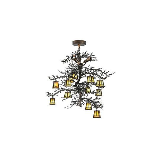 Pine Branch Valley View 12 Light 52" Wide Chandelier