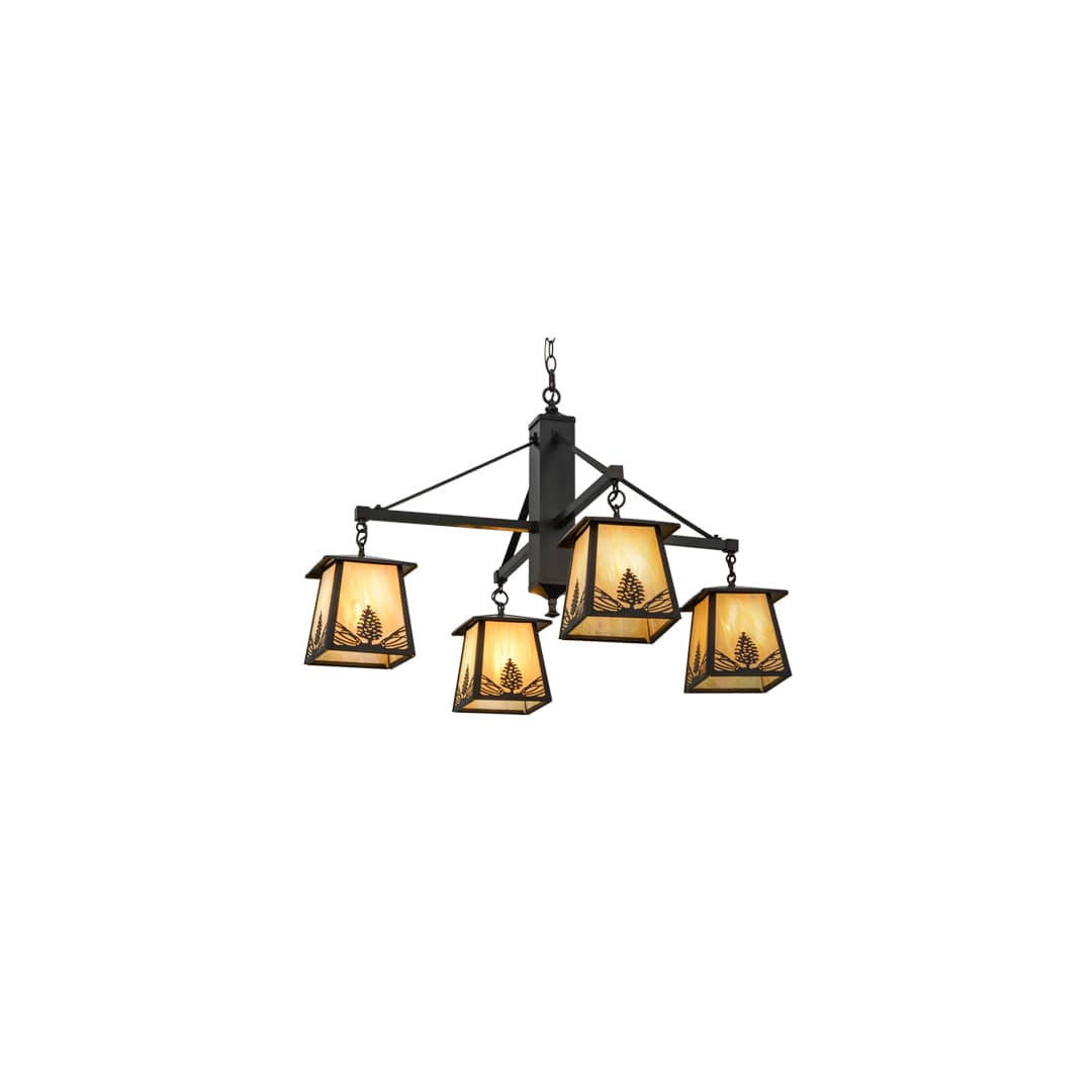 Mountain Pine 4 Light 38" Wide Chandelier