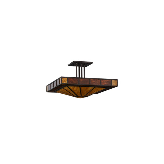 Zuvan Prime 4 Light 34" Wide Semi-Flush Square Ceiling Fixture