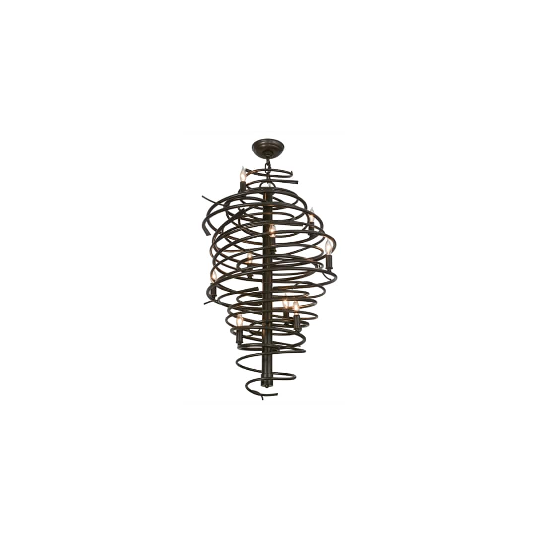Cyclone 9 Light 21" Wide Taper Candle Style Chandelier