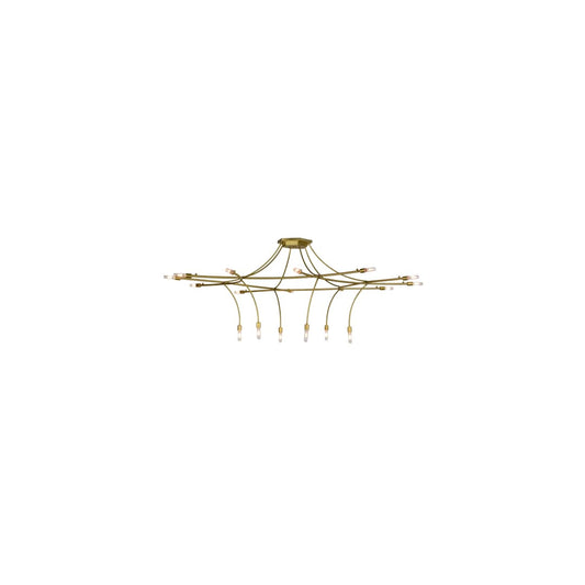 ISON 18 Light 84" Wide Taper Candle Ring Chandelier