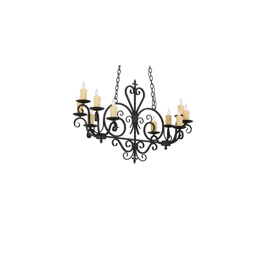 Long Kenneth 10 Light 18" Wide Taper Candle Style Chandelier