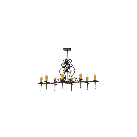 Monica 8 Light 24" Wide Taper Candle Linear Chandelier