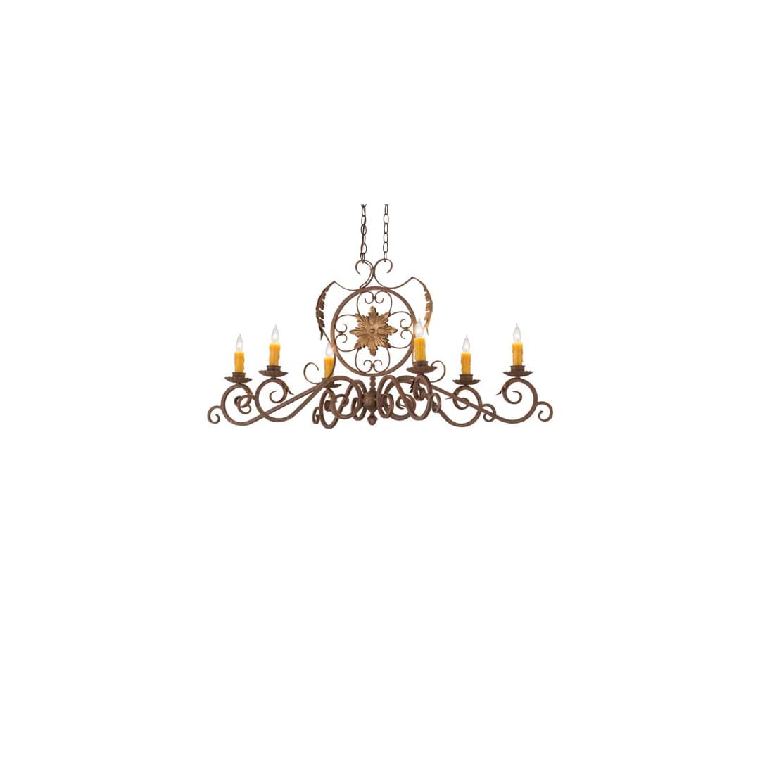 Christabel 6 Light 25" Wide Taper Candle Linear Chandelier