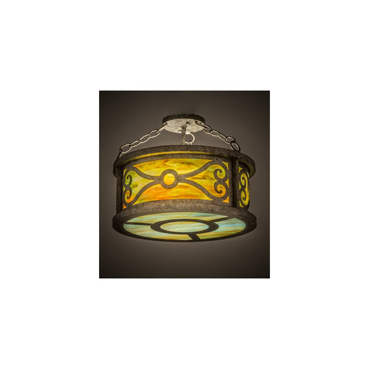 Donya 3 Light 16" Wide Semi-Flush Drum Ceiling Fixture