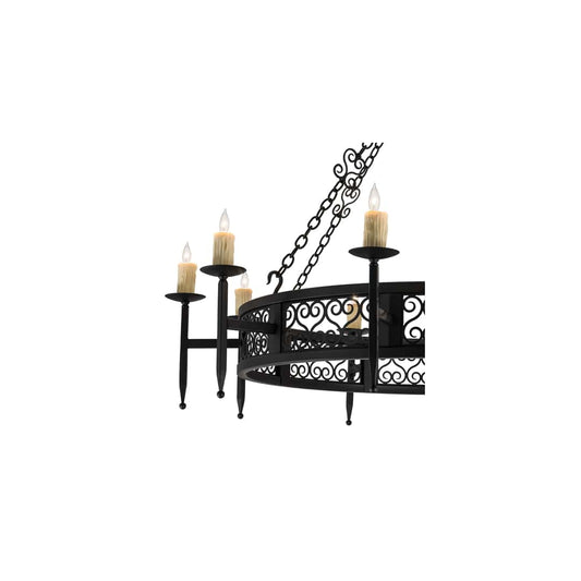 Toscano 10 Light 60" Wide Taper Candle Style Chandelier