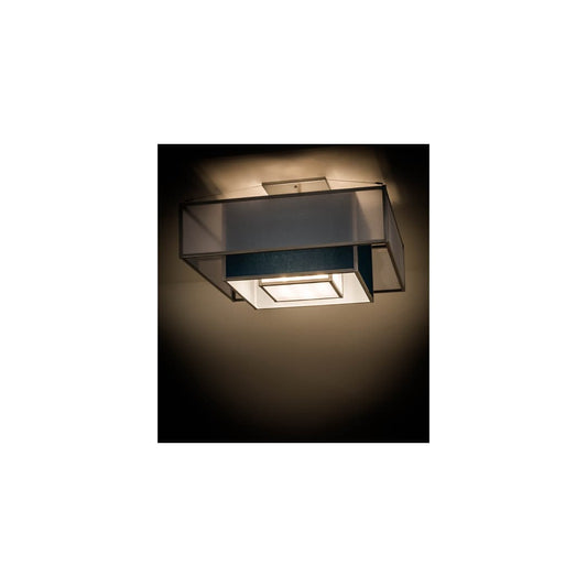 Quadrato Umador 4 Light 51" Wide Semi-Flush Square Ceiling Fixture - Nickel Finish